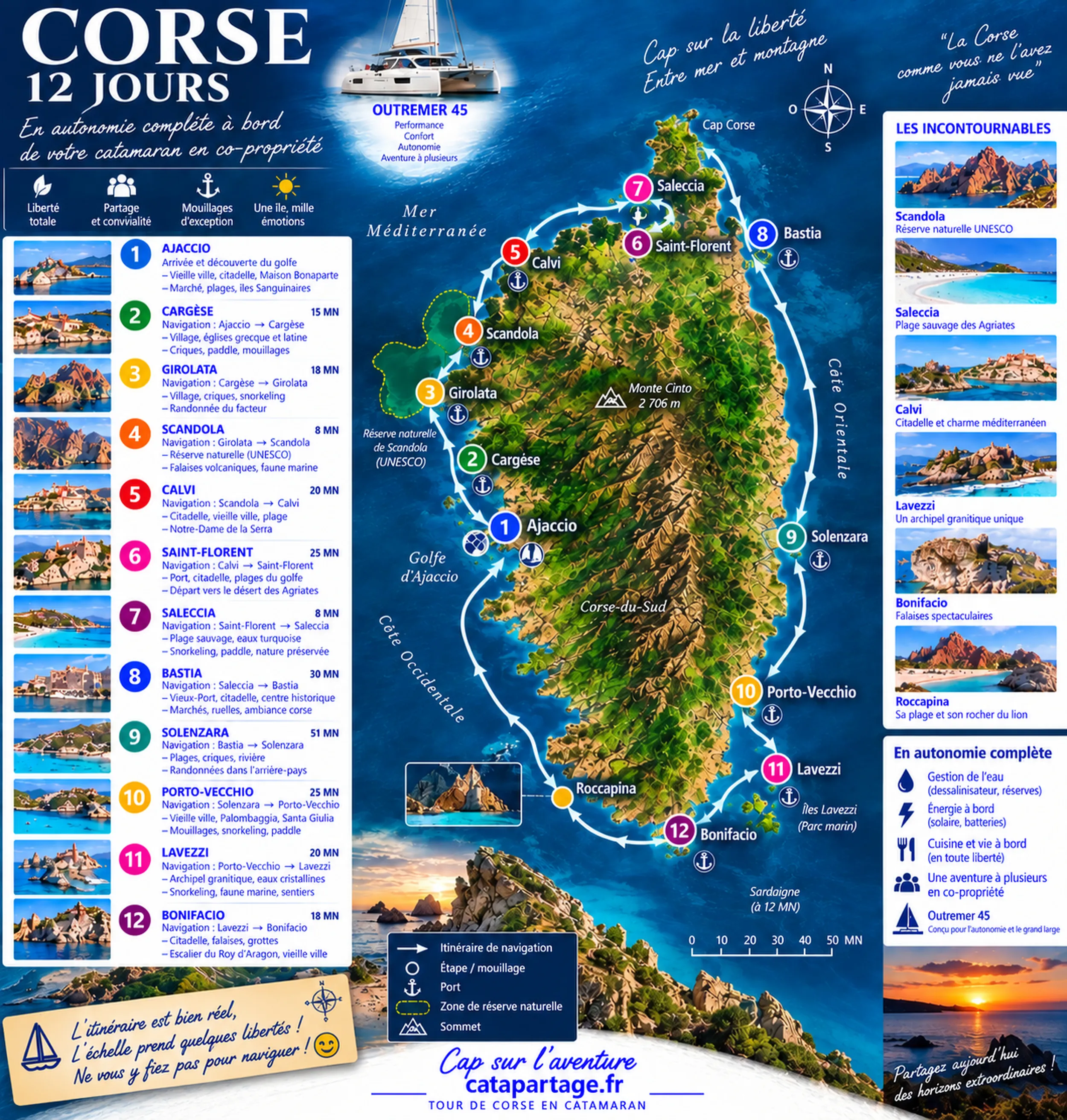 Tour de Corse en catamaran